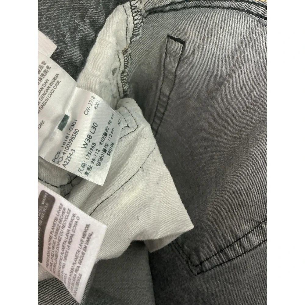 Levi's 541 Athletic Taper Gray Wash Jeans Men's W38 L30 Cotton Denim